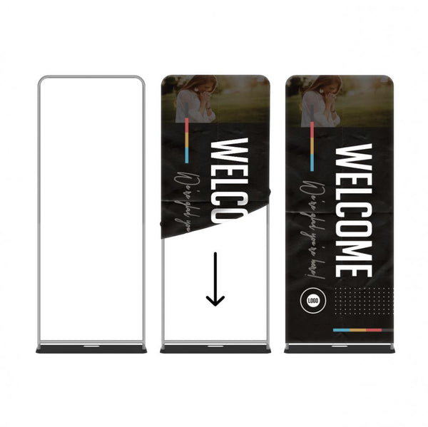 Color Block Lines - Fabric Sleeve Banner