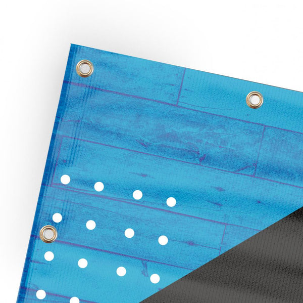 You're Invited Blue Wood - Vertical Banner