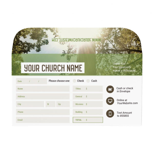 Cross Yearly Theme - Short Flap Offering Envelope
