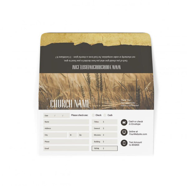 Harvest Yearly Theme - Long Flap Offering Envelope