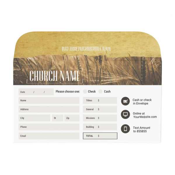 Harvest Yearly Theme - Short Flap Offering Envelope