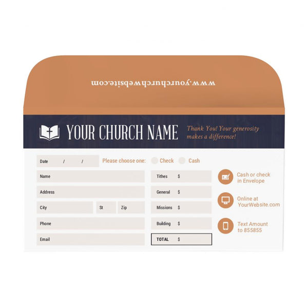 Vine Yearly Theme - Short Flap Offering Envelope