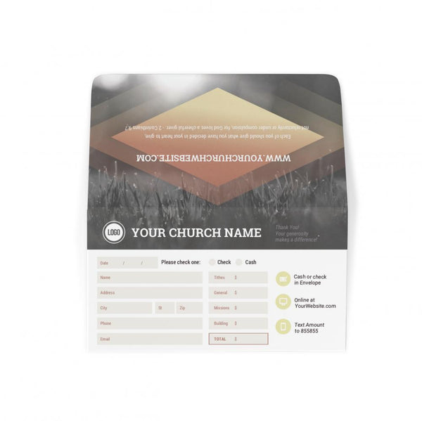 Diamond Field Service - Long Flap Offering Envelope
