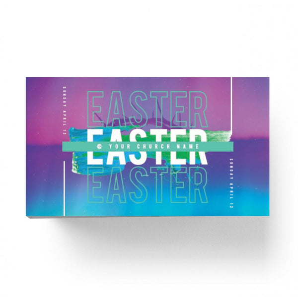 Easter Purple Gradient - Mini Invitation Card