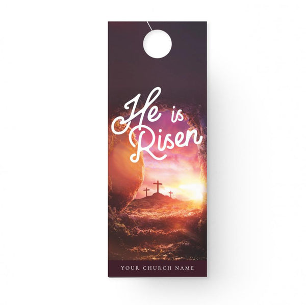 He Is Risen Tomb - Door Hanger