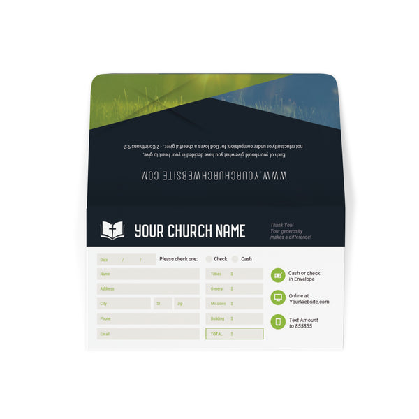 Modern Yearly Theme - Long Flap Offering Envelope