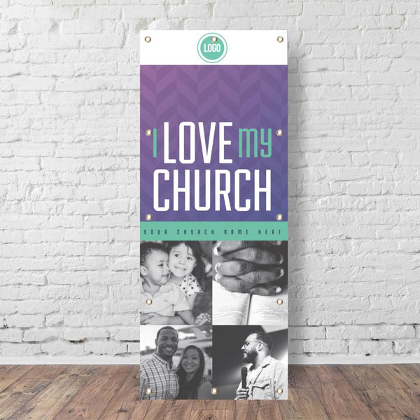 I Love My Church - Vertical Banner