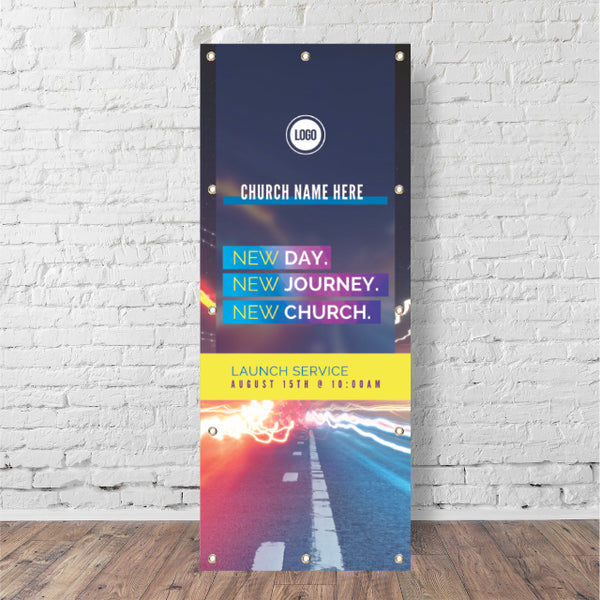 New Day New Church - Vertical Banner