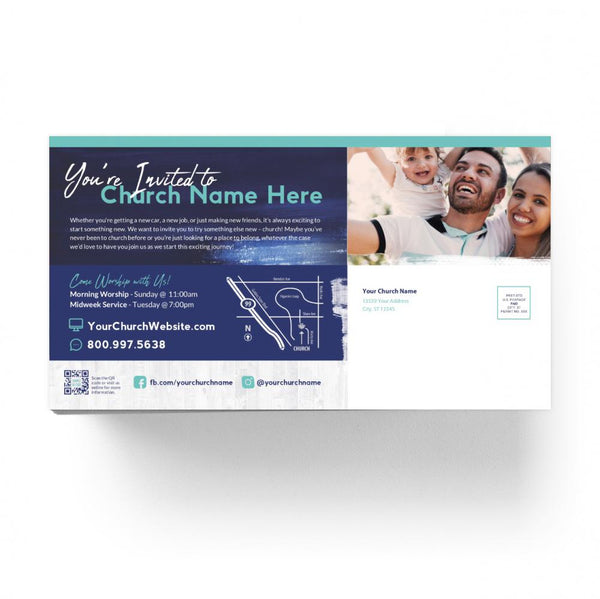 Grand Opening Blue Grunge - Large EDDM Mailer