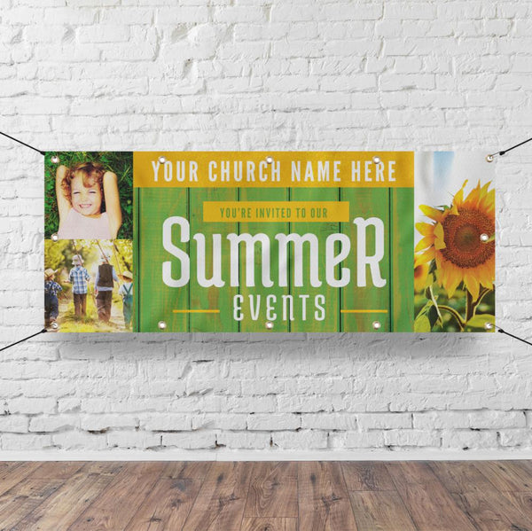 Summer Events Green - Horizontal Banner
