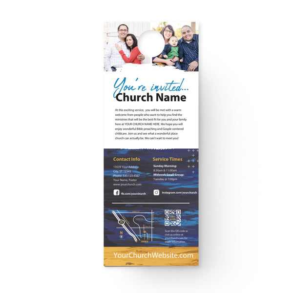 Easter Dark Blue Paint - Door Hanger