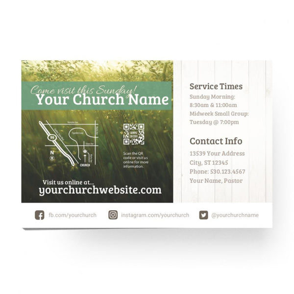 You're Invited Green Field - Standard Invitation Card