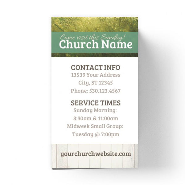 You're Invited Green Field - Mini Invitation Card