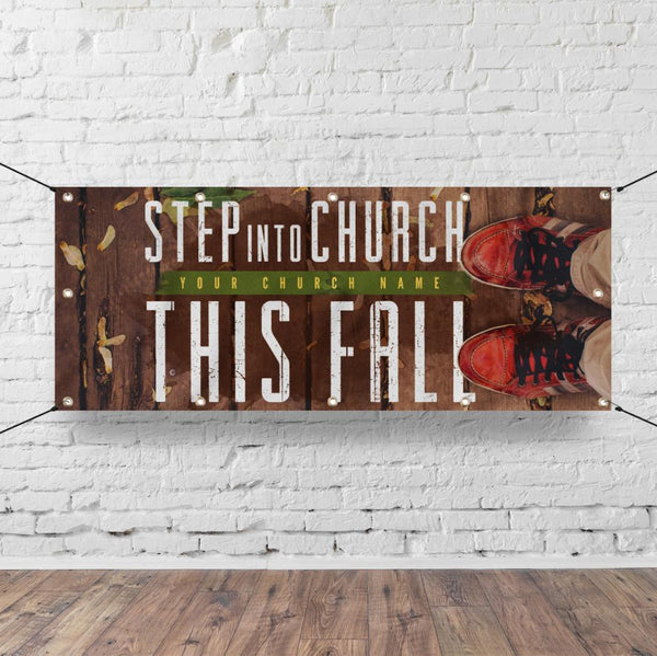 Step Into Church - Horizontal Banner