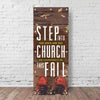 Step Into Church - Vertical Banner