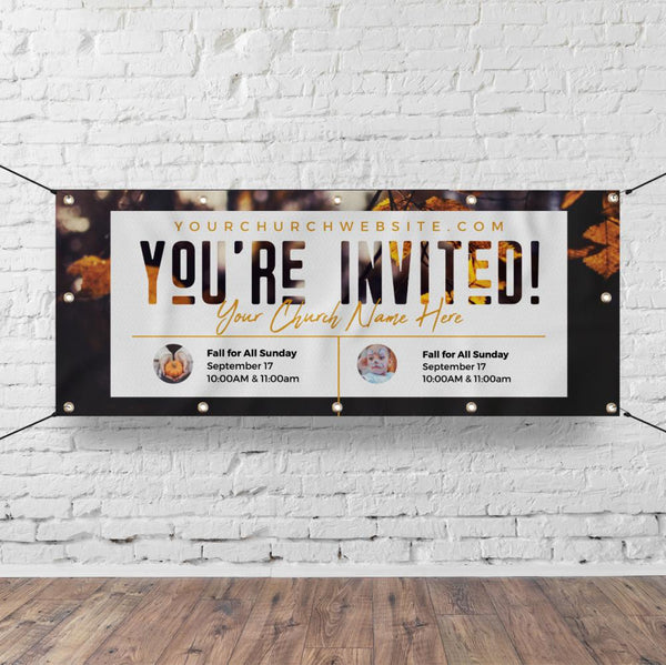 Fall You're Invited - Horizontal Banner