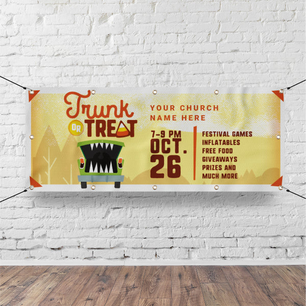 Trunk or Treat Orange - Horizontal Banner