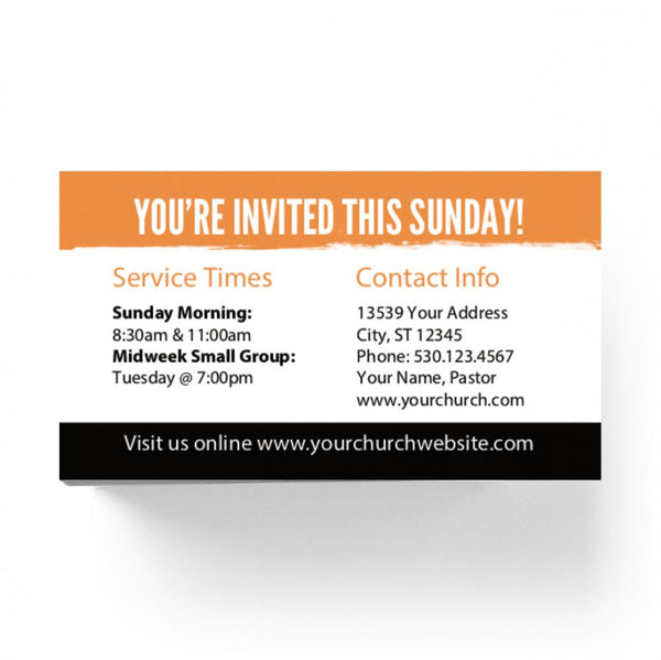 You're Invited Modern Orange - Mini Invitation Card