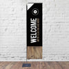 Dark Black Wood - Rectangle Flag