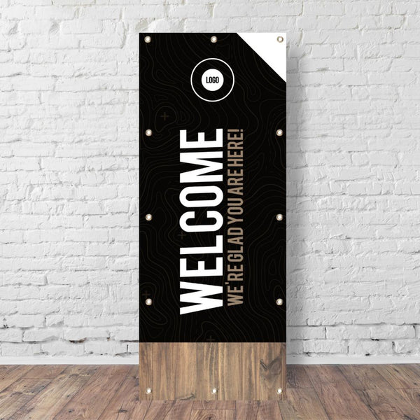 Dark Black Wood - Vertical Banner