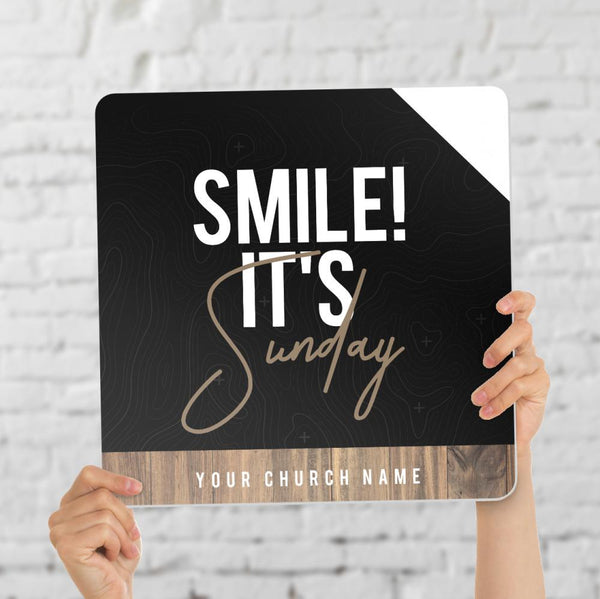 Dark Black Wood - Greeting Signs