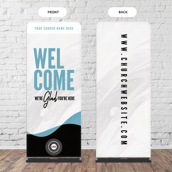 Wavy Lines - Fabric Sleeve Banner