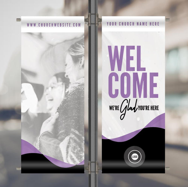 Wavy Lines - Pole Banners