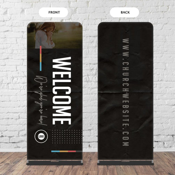 Color Block Lines - Fabric Sleeve Banner