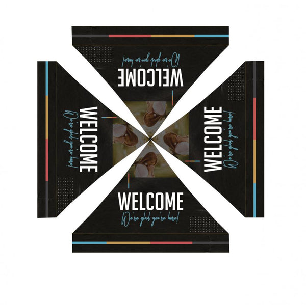 Color Block Lines - Welcome Tent