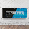You're Invited Blue Wood - Horizontal Banner