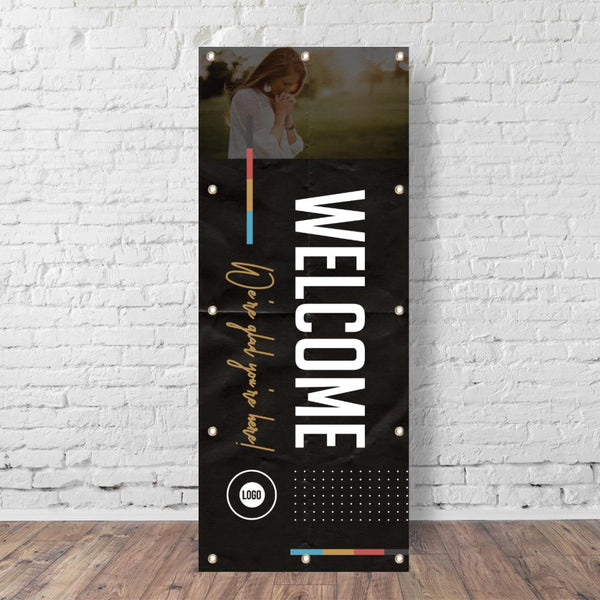 Color Block Lines - Vertical Banner