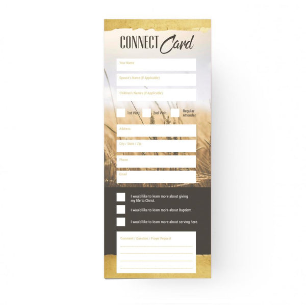 Harvest Yearly Theme - Standard Connection Card