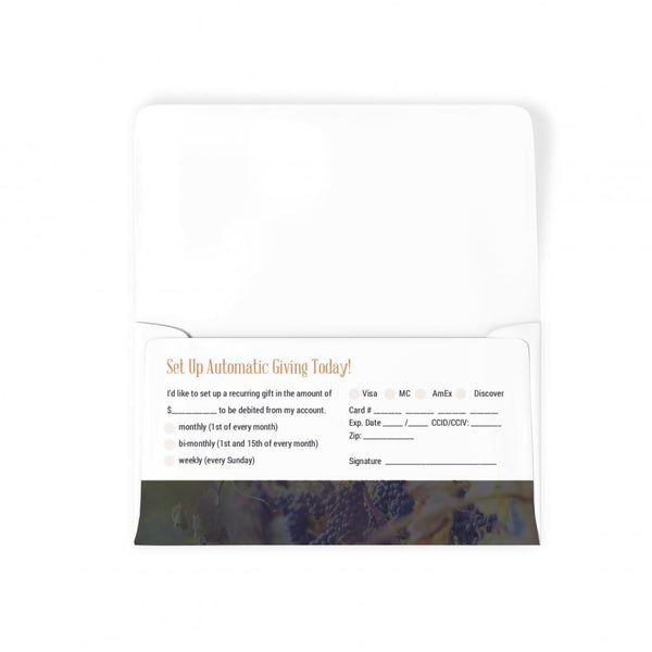 Vine Yearly Theme - Long Flap Offering Envelope