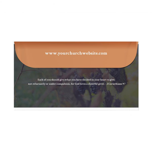 Vine Yearly Theme - Short Flap Offering Envelope