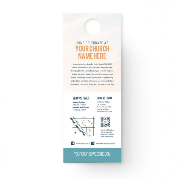 Easter Blue Cross - Door Hanger