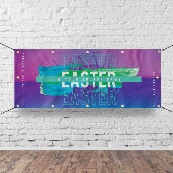 Easter Purple Gradient - Horizontal Banner