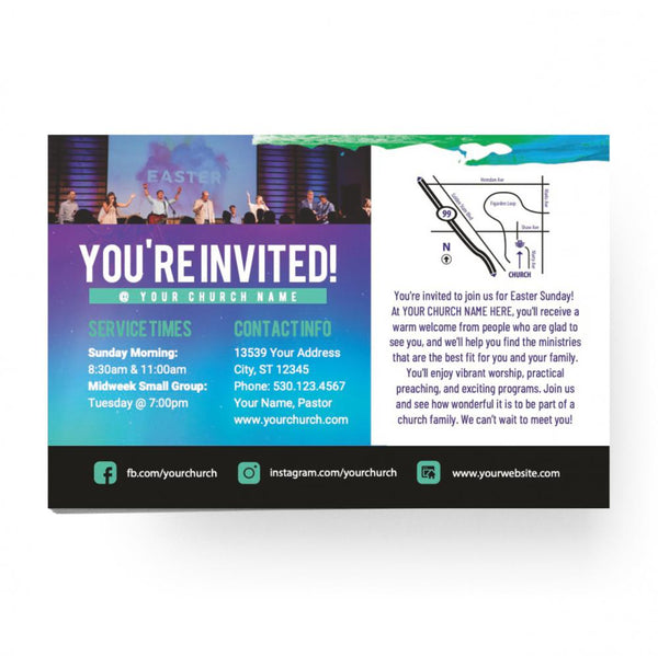 Easter Purple Gradient - Standard Invitation Card