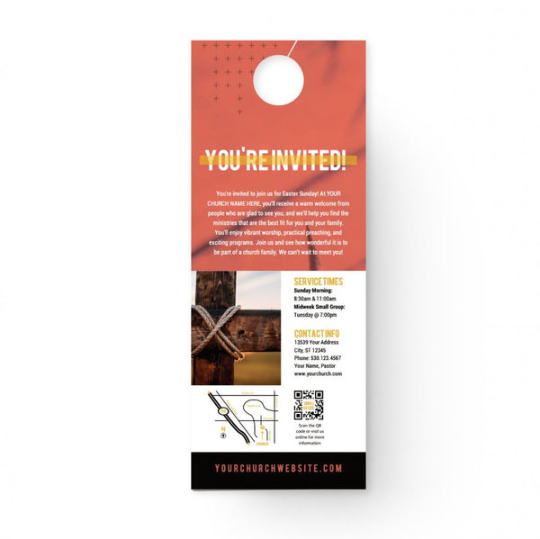 Orange Easter Crown - Door Hanger