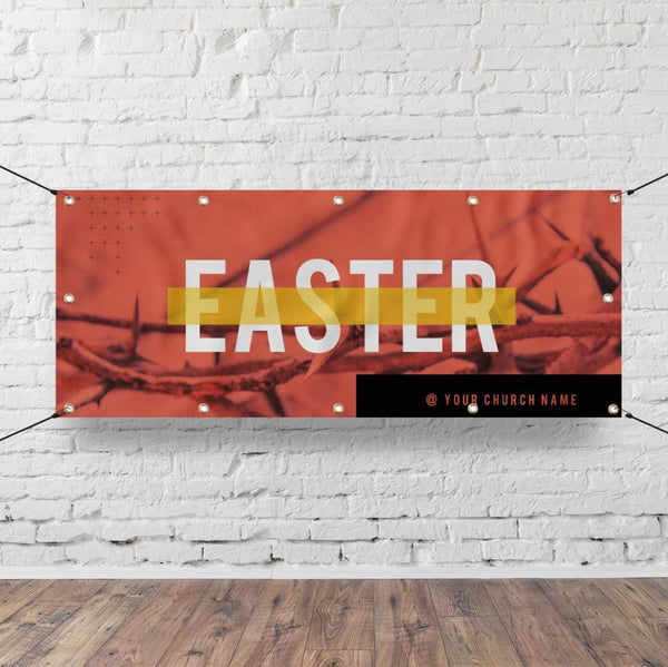 Orange Easter Crown - Horizontal Banner