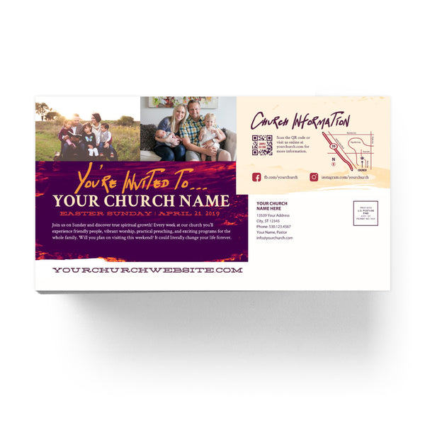 Easter Orange Crosses - Large EDDM Mailer