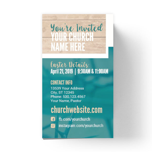 Easter Vertical Thorns - Mini Invitation Card