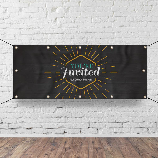 You're Invited Burst - Horizontal Banner