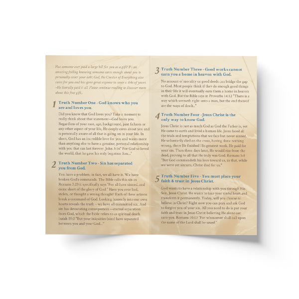 Jesus Paid It All - Bifold Tract