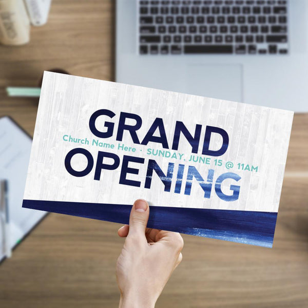Grand Opening Blue Grunge - Large EDDM Mailer