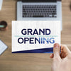 Grand Opening Blue Grunge - Standard Invitation Card