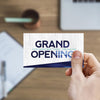Grand Opening Blue Grunge - Mini Invitation Card