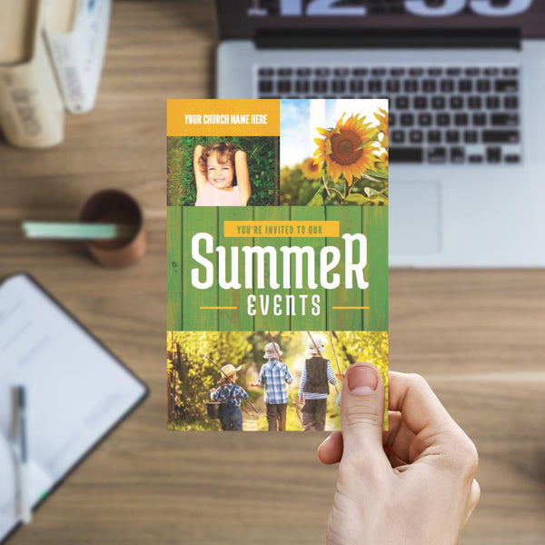 Summer Events Green - Standard Invitation Card