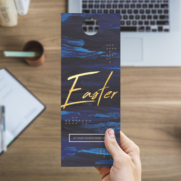 Easter Dark Blue Paint - Door Hanger