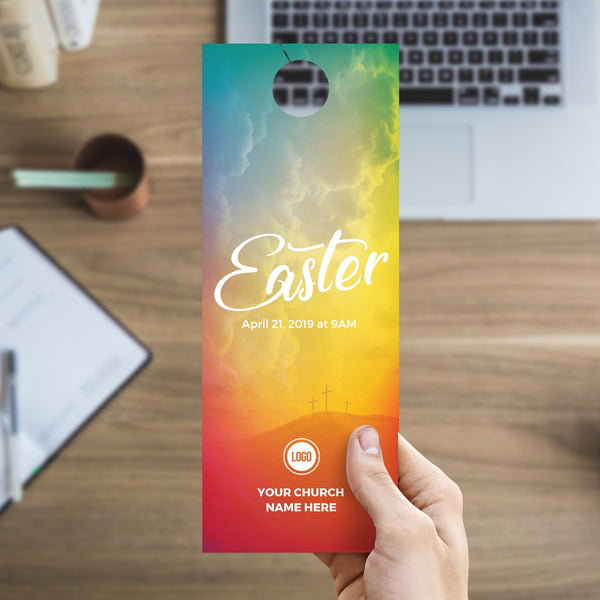 Easter Hillside Cross - Door Hanger