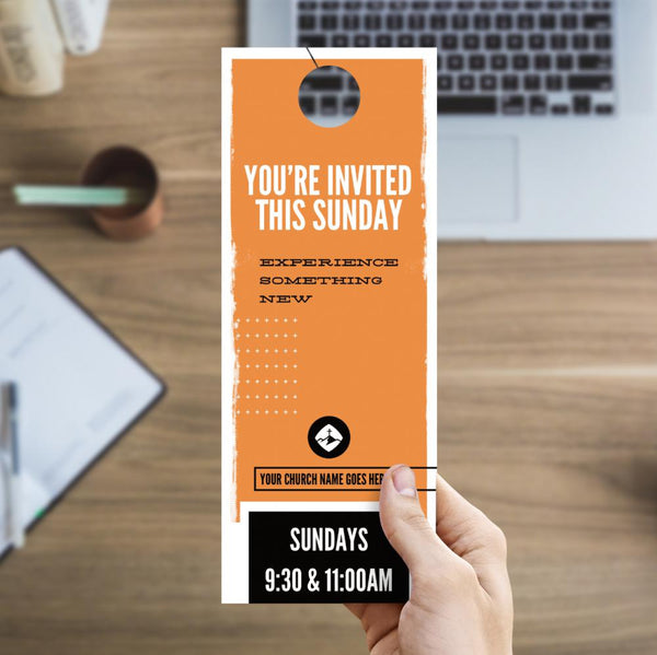You're Invited Modern Orange - Door Hanger